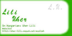 lili uher business card